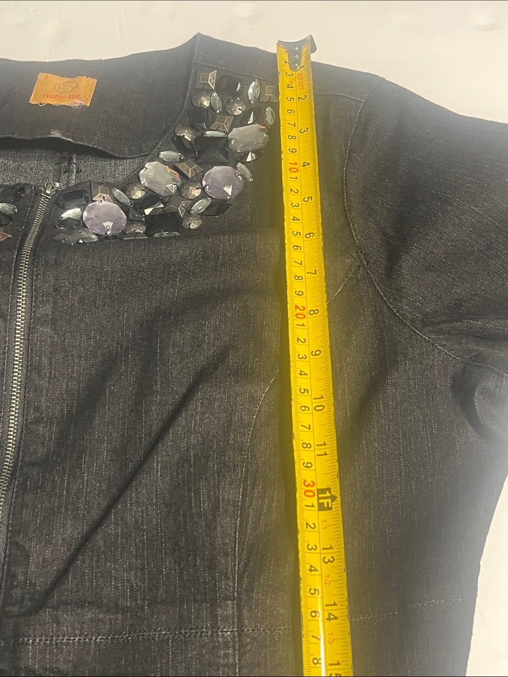 Ruby Rd. Black Embellished Zip-Front Blazer - Picture 9 of 12